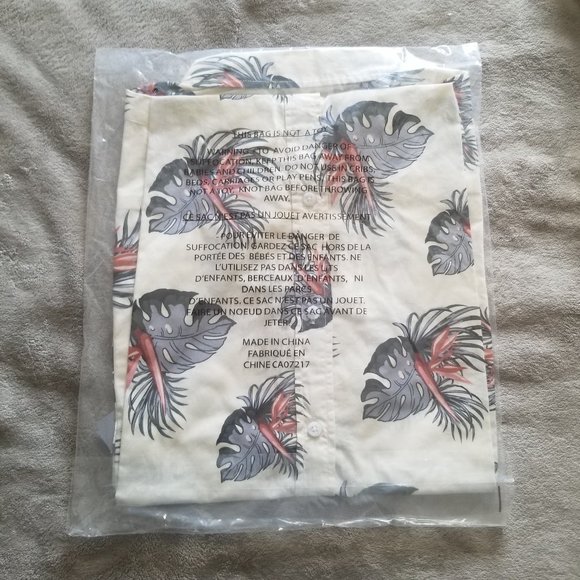 Men's short-sleeved tropical print shirt - Picture 2 of 3